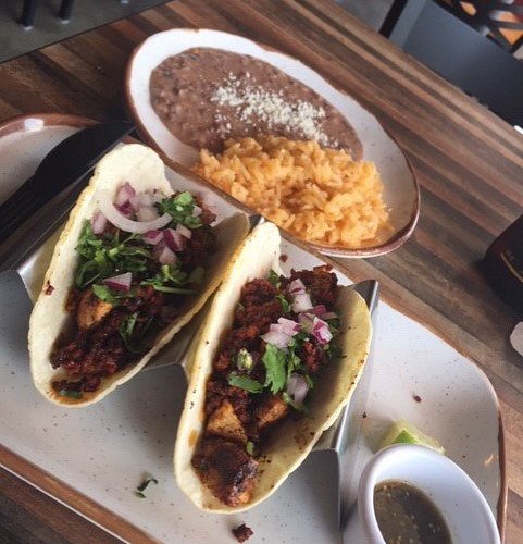 Maria Maria Homemade Mexican Cuisine & Bakery signature dishes Maria’s TostadaFajita TacoTamal